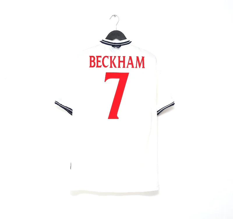 1999/01 BECKHAM #7 England Vintage Umbro Home Football Shirt (XL) Euro 2000