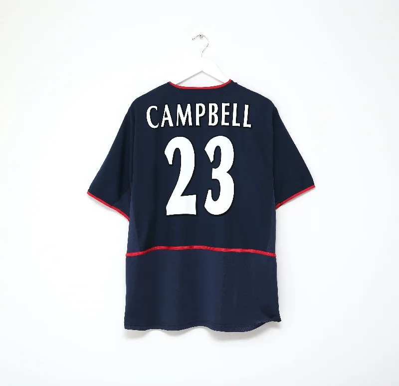 2002/04 CAMPBELL #23 Arsenal Vintage Nike Away Football Shirt Jersey (L)