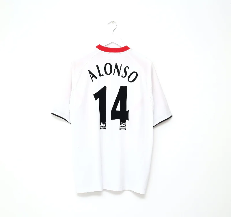 2005/06 ALONSO #14 Liverpool Vintage Reebok Away Football Shirt (XL)