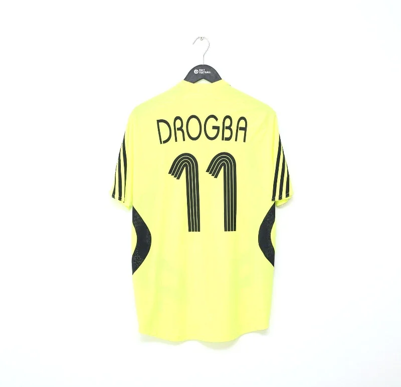 2007/08 DROGBA #11 Chelsea Vintage adidas UCL Away Football Shirt Jersey (M)