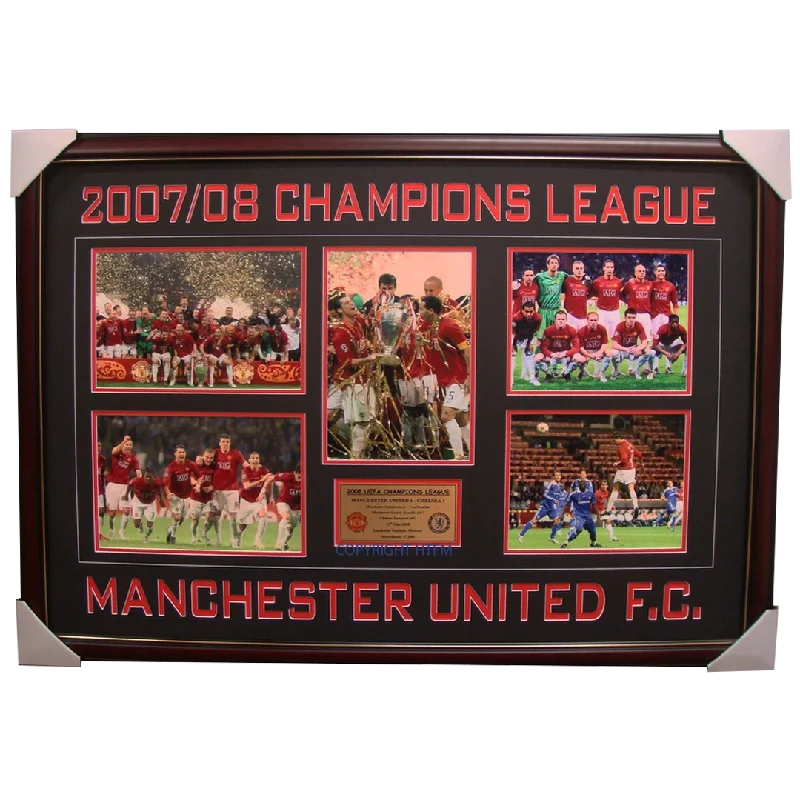 2007/08 Manchester United Champions League Winners Photos Framed - 1687