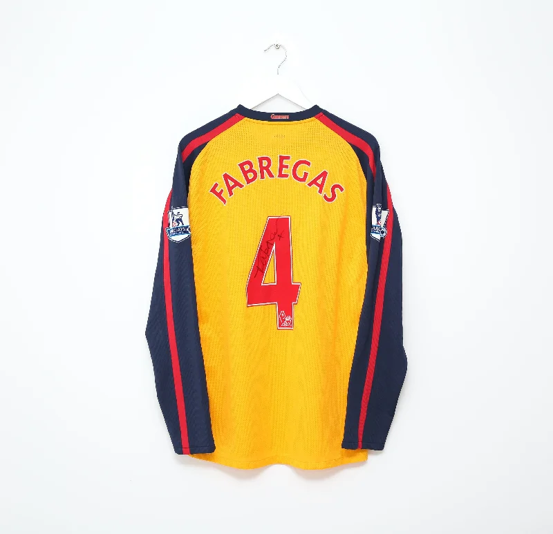 2008/09 FABREGAS #4 Arsenal Vintage Nike MATCH ISSUE Away Football Shirt SIGNED