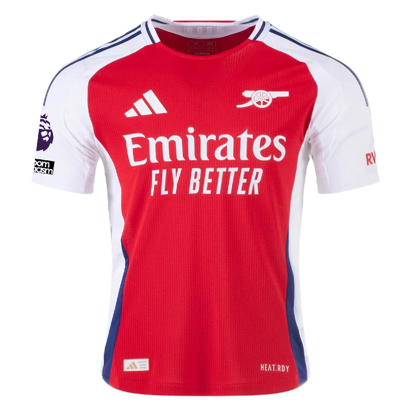 adidas Arsenal Authentic Home Jersey w/ EPL + No Room For Racism Patches 24/25 (Better Scarlet/White)