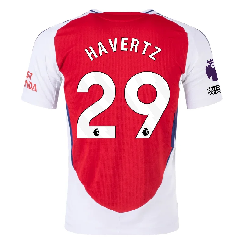 adidas Arsenal Authentic Kai Havertz Home Jersey w/ EPL + No Room For Racism Patches 24/25 (Better Scarlet/White)