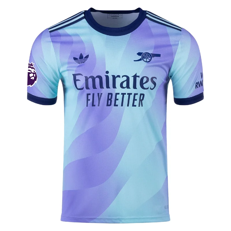 adidas Arsenal Authentic Third Jersey w/ EPL Patch 24/25 (Clear Aqua/Light Flash Purple)