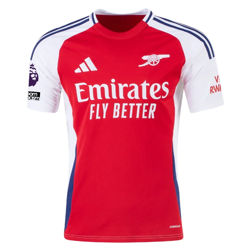 adidas Arsenal Home Jersey w/ EPL + No Room For Racism Patches 24/25 (Better Scarlet/White)