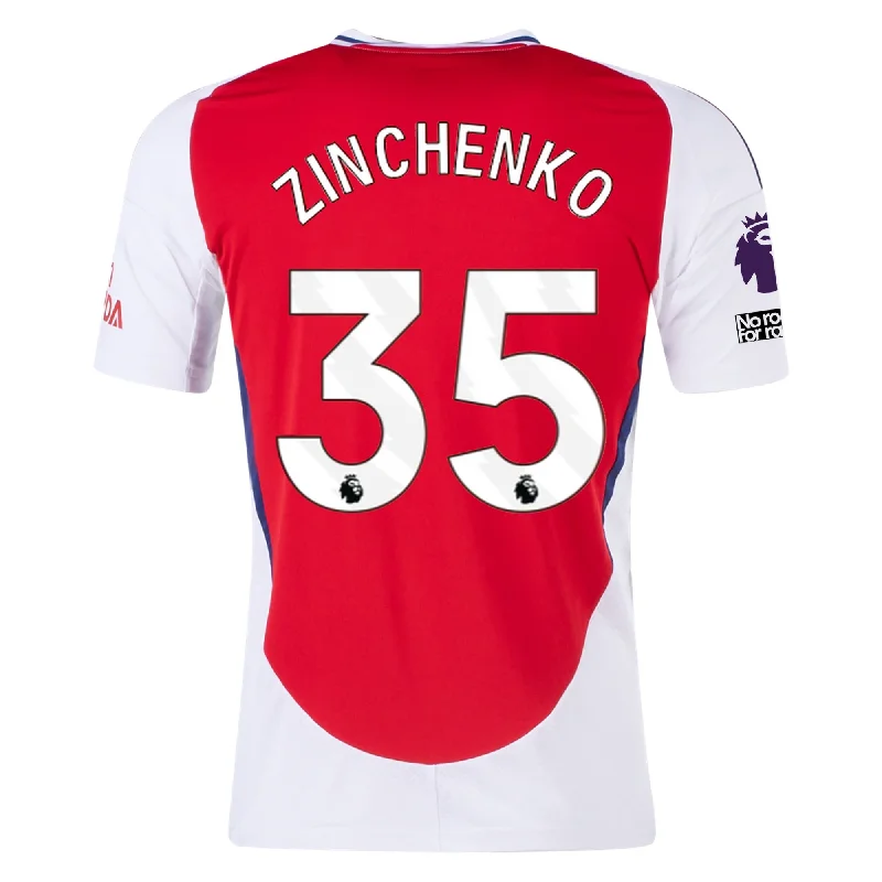 adidas Arsenal Oleksandr Zinchenko Home Jersey w/ EPL + No Room For Racism Patches 24/25 (Better Scarlet/White)