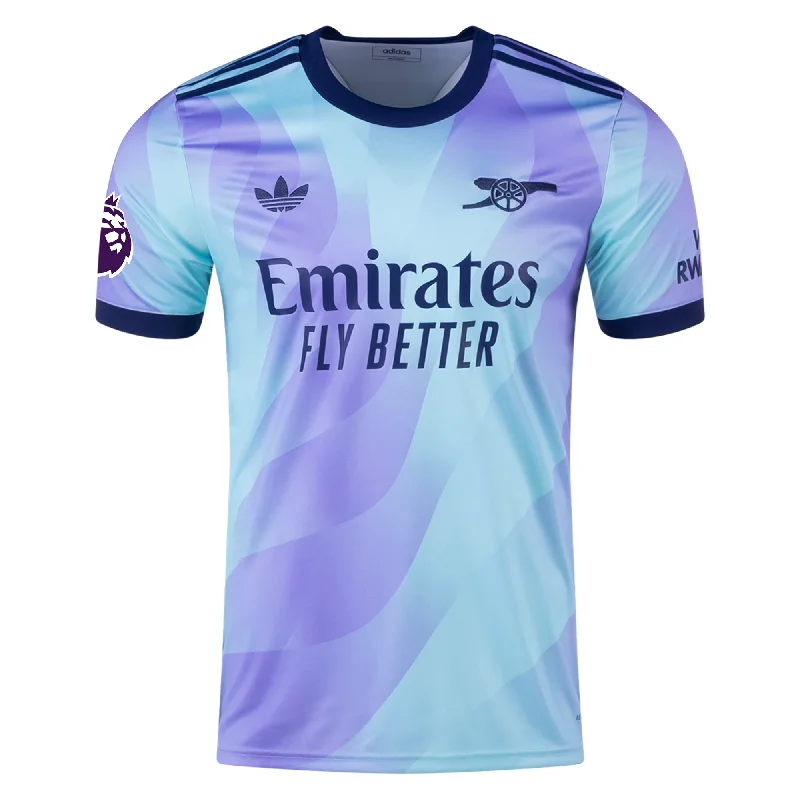 adidas Arsenal Third Jersey w/ EPL Patch 24/25 (Clear Aqua/Light Flash Purple)