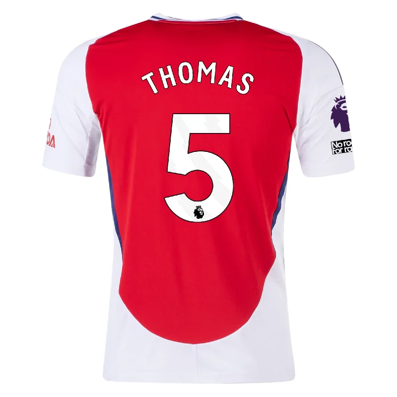 adidas Arsenal Thomas Partey Home Jersey w/ EPL + No Room For Racism Patches 24/25 (Better Scarlet/White)