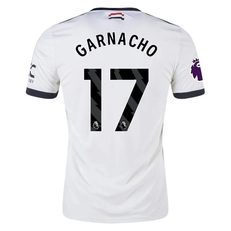 adidas Manchester United Alejandro Garnacho Third Jersey w/ EPL Patch 24/25 (Off White)