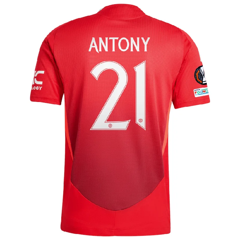 adidas Manchester United Authentic Antony Home Jersey w/ Europa League Patches 24/25 (MUFC Red/Bright Red)