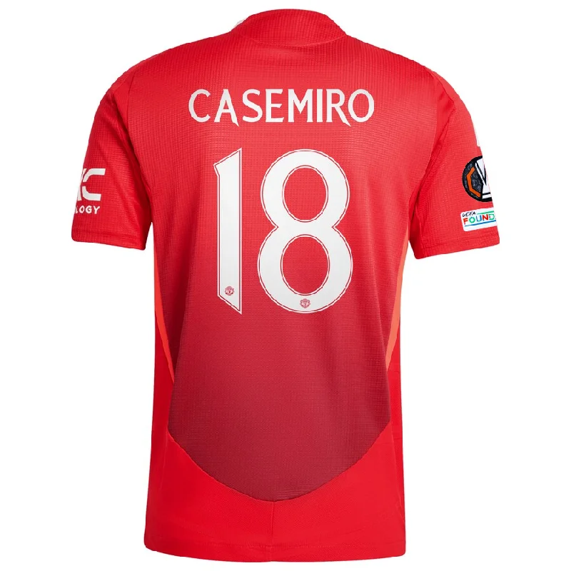 adidas Manchester United Authentic Casemiro Home Jersey w/ Europa League Patches 24/25 (MUFC Red/Bright Red)