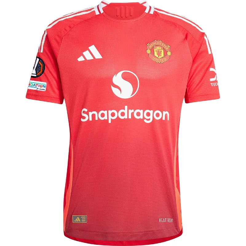 adidas Manchester United Authentic Home Jersey w/ Europa League Patches 24/25 (MUFC Red/Bright Red)