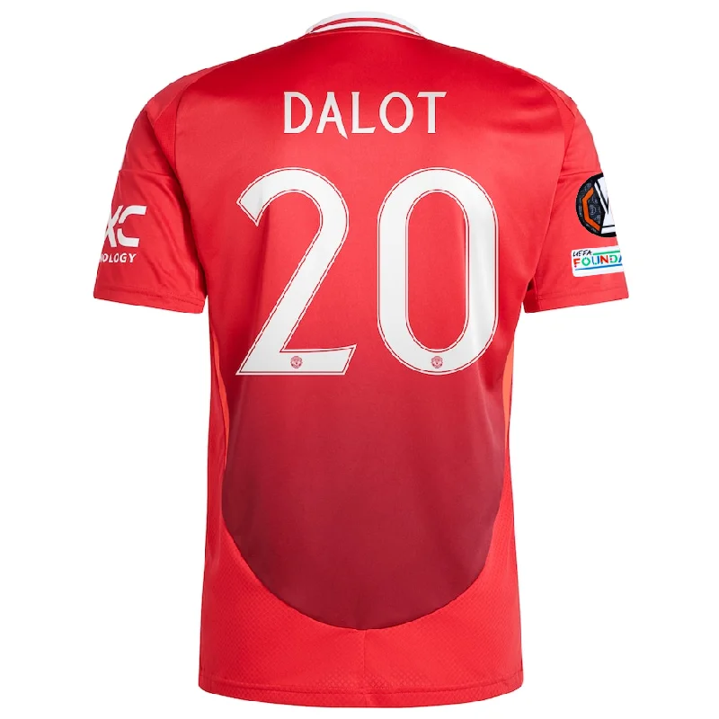 adidas Manchester United Diogo Dalot Home Jersey w/ Europa League Patches 24/25 (MUFC Red)