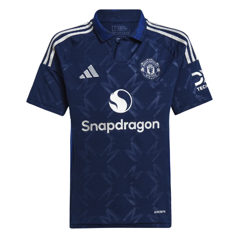 adidas Manchester United FC Official 2024/25 Away Jersey - Youth - Blue