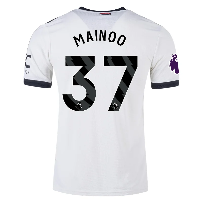 adidas Manchester United Kobbie Mainoo Authentic Third Jersey w/ EPL Patch 24/25 (Off White)