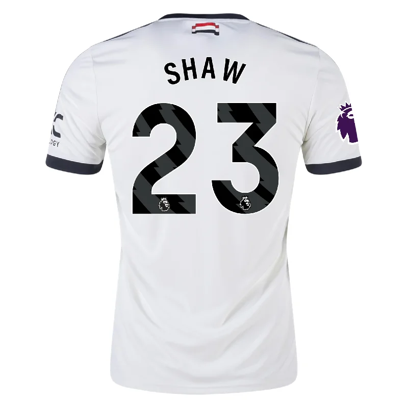 adidas Manchester United Luke Shaw Third Jersey w/ EPL Patch 24/25 (Off White)