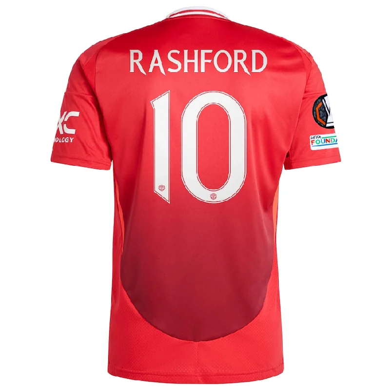 adidas Manchester United Marcus Rashford Home Jersey w/ Europa League Patches 24/25 (MUFC Red)