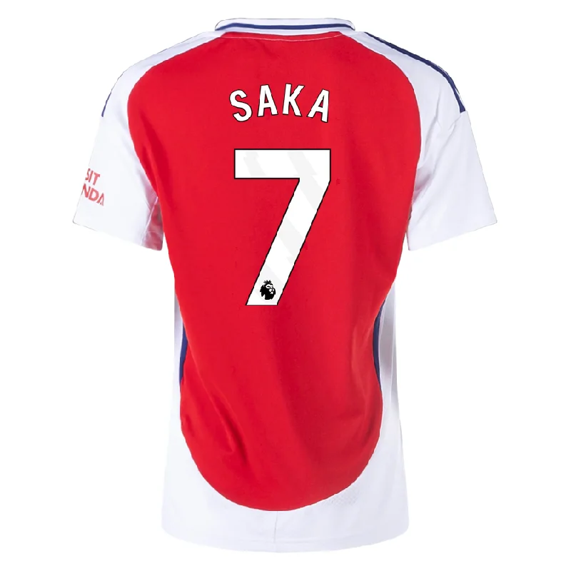 adidas Womens Arsenal Bukayo Saka Home Jersey 24/25 (Better Scarlet/White)