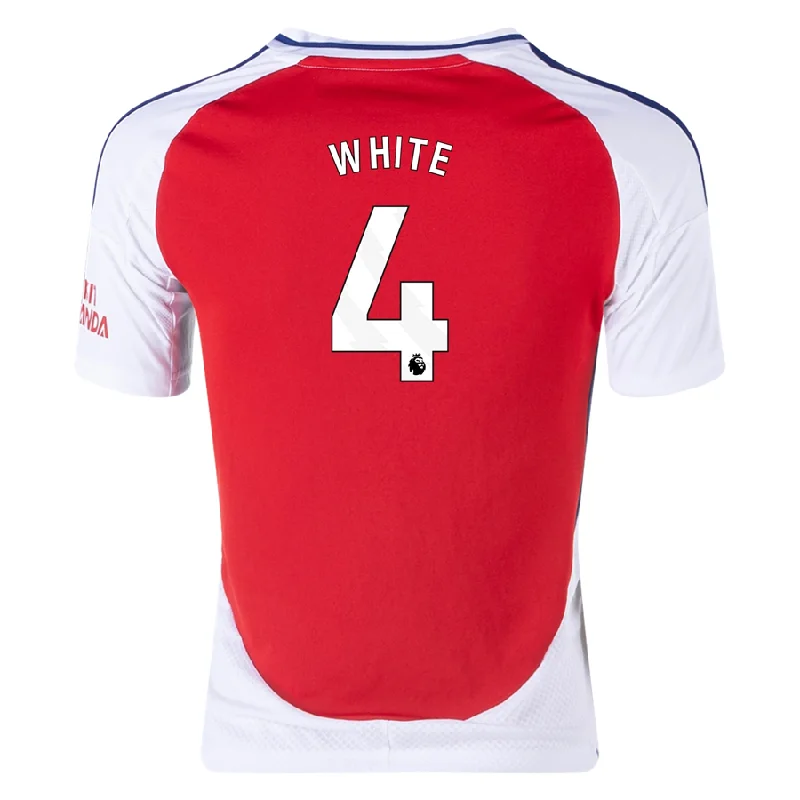 adidas Youth Arsenal Ben White Home Jersey 24/25 (Better Scarlet/White)