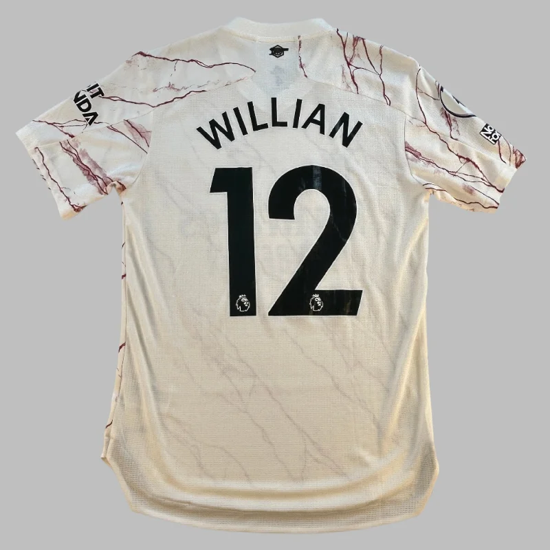 Arsenal 2020/2021 Match Issue Away Shirt - Willian 12 - V Wolves