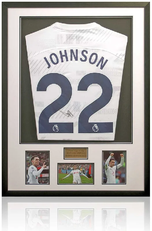 Brennan Johnson Tottenham Hotspur Hand Signed Football Shirt AFTAL COA