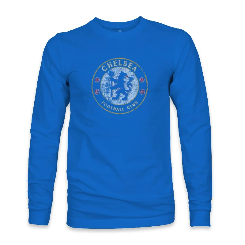 Chelsea FC Color Badge Cotton Long Sleeve T-Shirt - Royal