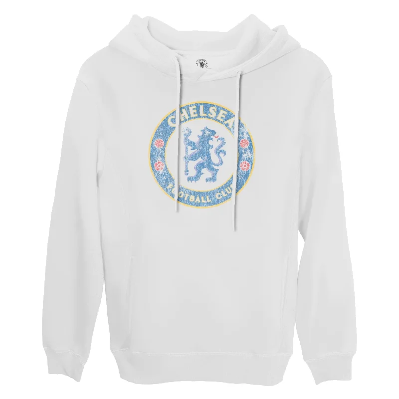 Chelsea FC Color Badge Fleece Pullover Hoodie - White