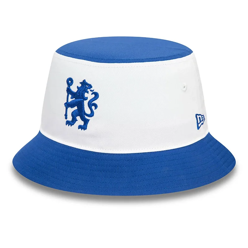 Chelsea FC Lion Crest Colour Block Blue Bucket Hat Football Soccer by New Era