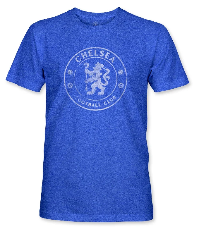 Chelsea FC Mono Badge Vintage Triblend T-Shirt - Royal