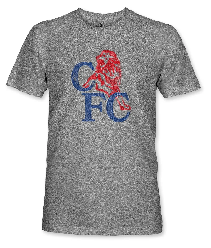 Chelsea FC Retro '86 Badge Vintage Triblend T-Shirt - Grey