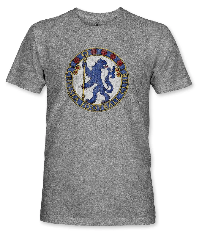 Chelsea FC Retro Badge Vintage Triblend T-Shirt - Grey