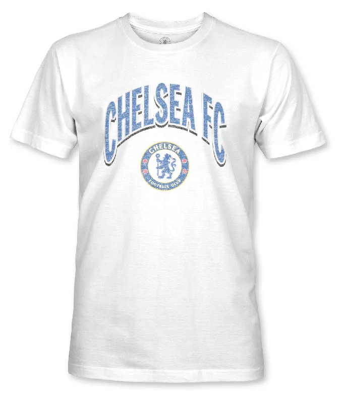 Chelsea FC Retro Wordmark Cotton T-Shirt - White