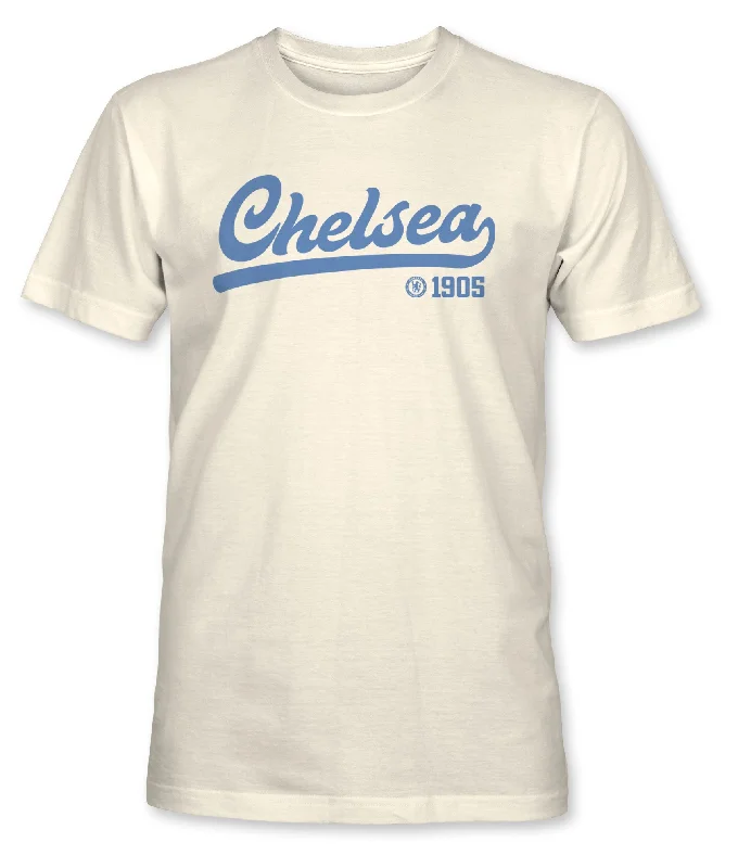 Chelsea FC Script Cotton T-Shirt - Natural