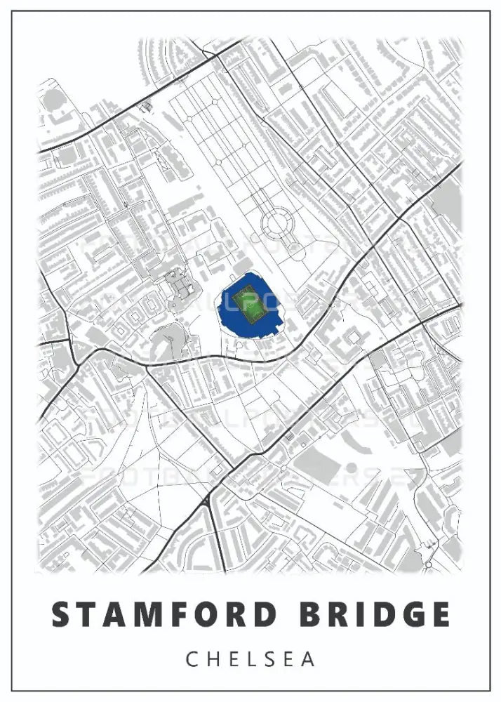 Chelsea FC Stadium Map | Poster