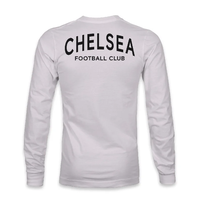 Chelsea FC Team Arch Cotton Long Sleeve T-Shirt - Silver