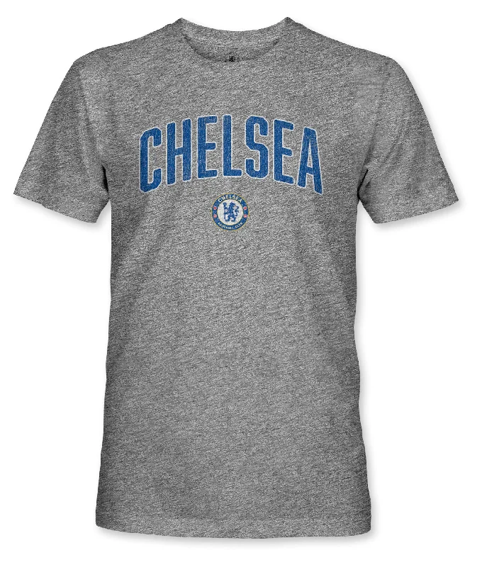 Chelsea FC Wordmark Vintage Triblend T-Shirt - Grey