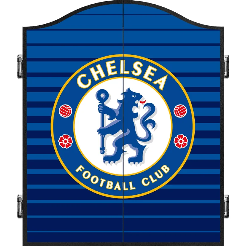 Chelsea Football Dartboard Cabinet - Official Licensed - C3 - Blue with Stripe