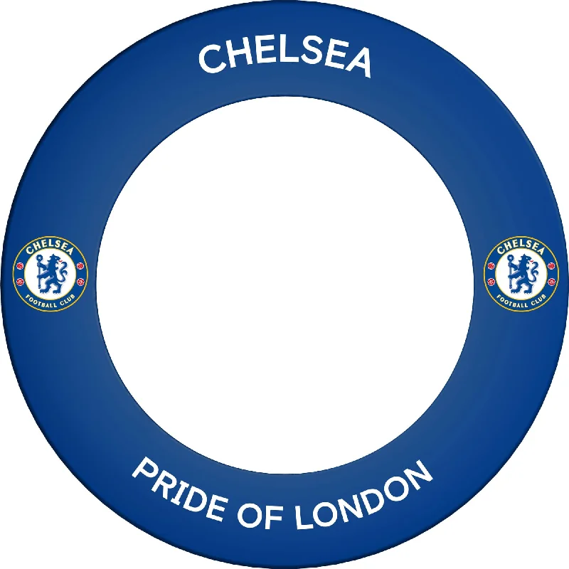 Chelsea Football Dartboard Surround - Official Licensed - Chelsea FC - S1 - Pride Of London - White