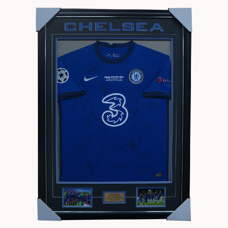 Chelsea Signed 2020/21 UEFA Champions Team Signed Jersey Framed - 4842