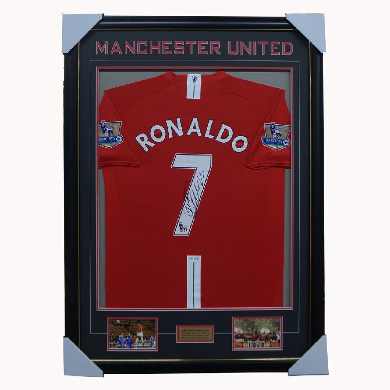 Cristiano Ronaldo Manchester United Signed Jersey Framed - 3349