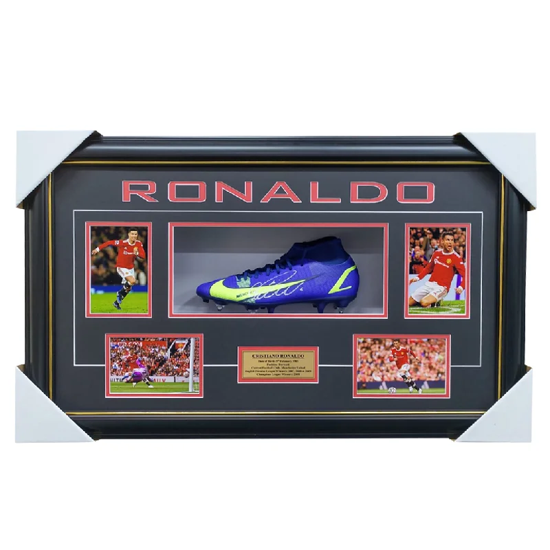 Cristiano Ronaldo Signed Manchester United Nike Boot Box Framed - 5152