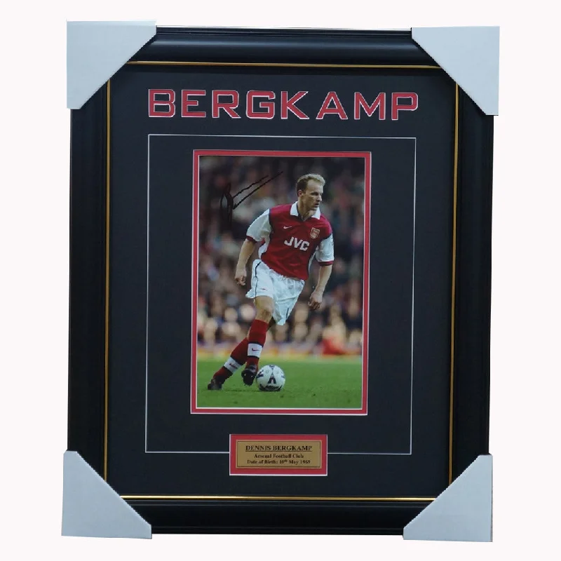 Dennis Bergkamp Signed Arsenal Football Club Photo Framed - 4979