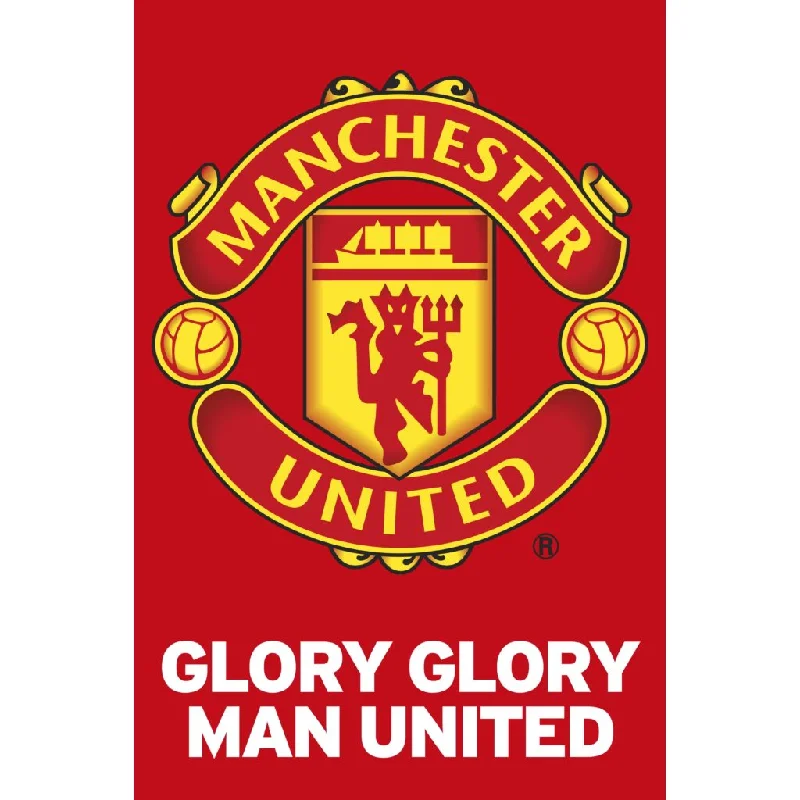 EPL Poster Glory Glory Team Crest Manchester United FC