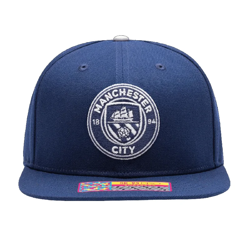 Fan Ink Manchester City America's Game Glow Edition Snapback Hat (Dark Royal)