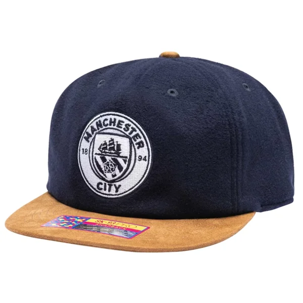 Fan Ink Manchester City Lafayette Snapback Hat (Navy/Brown)