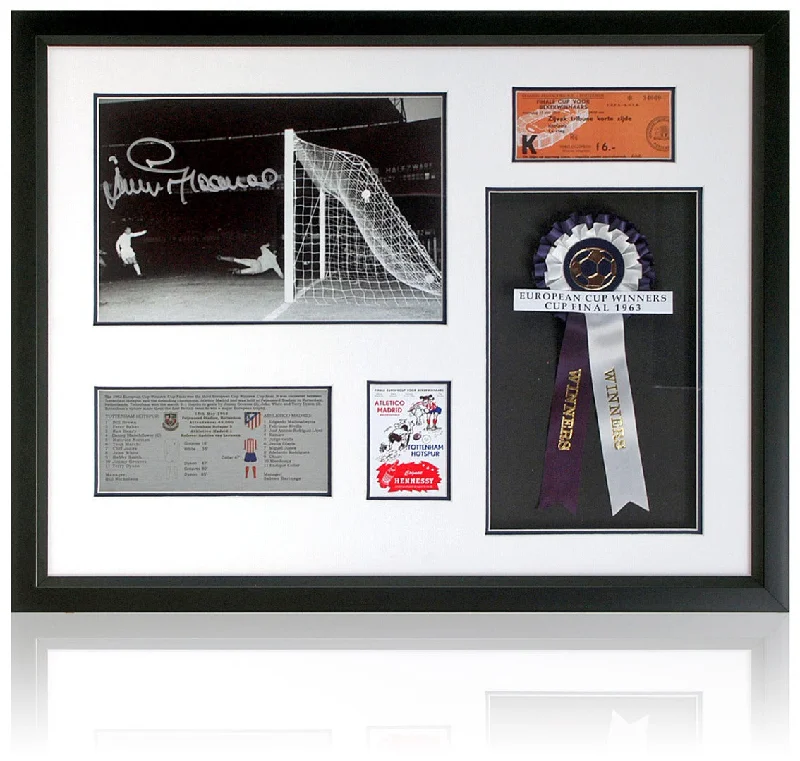 Jimmy Greaves Hand Signed Tottenham Hotspur 1963 ECWC Presentation AFTAL COA