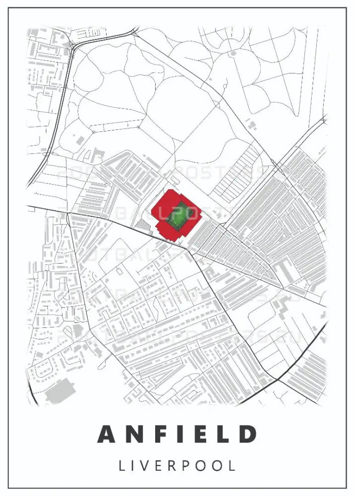 Liverpool FC Stadium Map | Poster