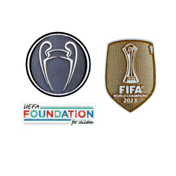 Manchester City Champions League + Club World Cup Patches 2023