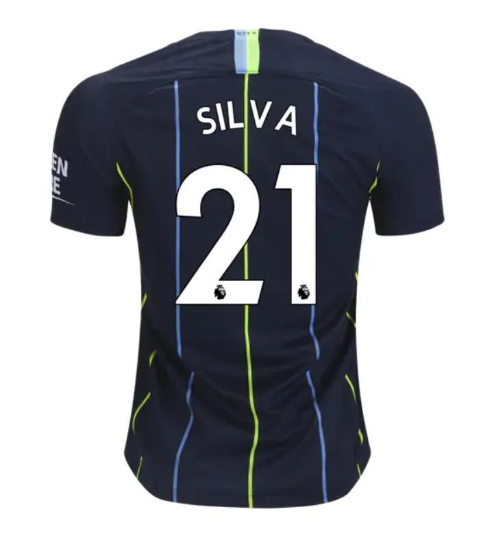 Manchester City David Silva Away Jersey 2018/19